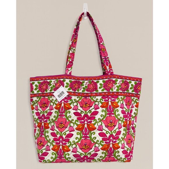 NEW Vera Bradley Grand Tote Lilli Bell Floral Bohemian Retired Colorful Vibrant - Picture 1 of 7